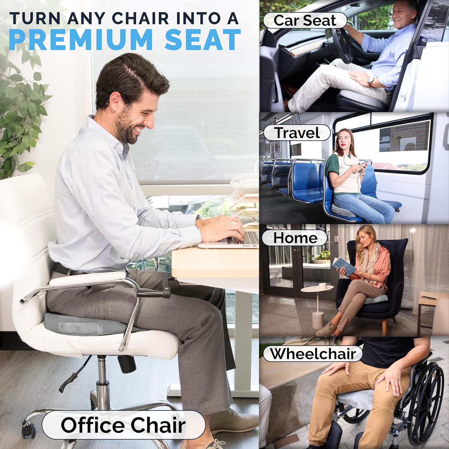 Sitzkissen in Verwendung